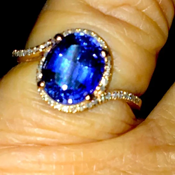 London Blue Topaz in 14K ring - Picture 1 of 5